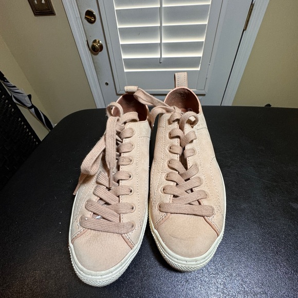 Coach pink size 5B nubuck low top sneakers - Picture 2 of 11